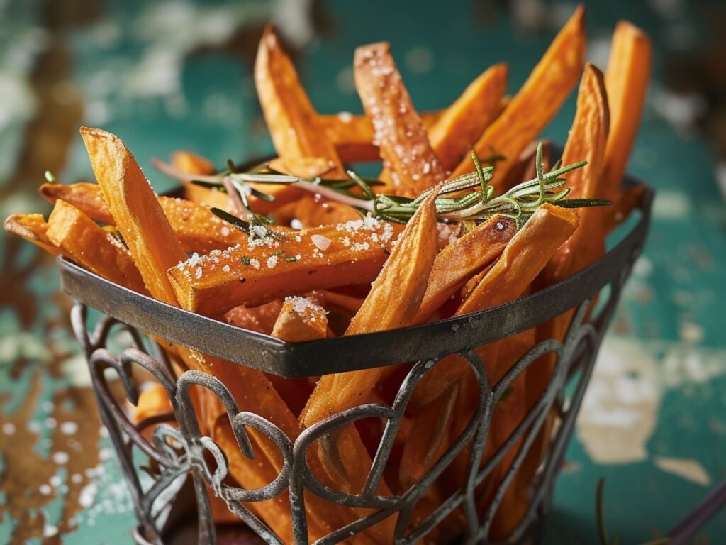 Sweet potato fries with rosemary and sea salt