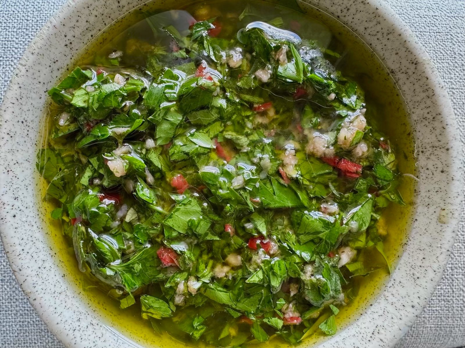 vibrant and flavourful chimichurri