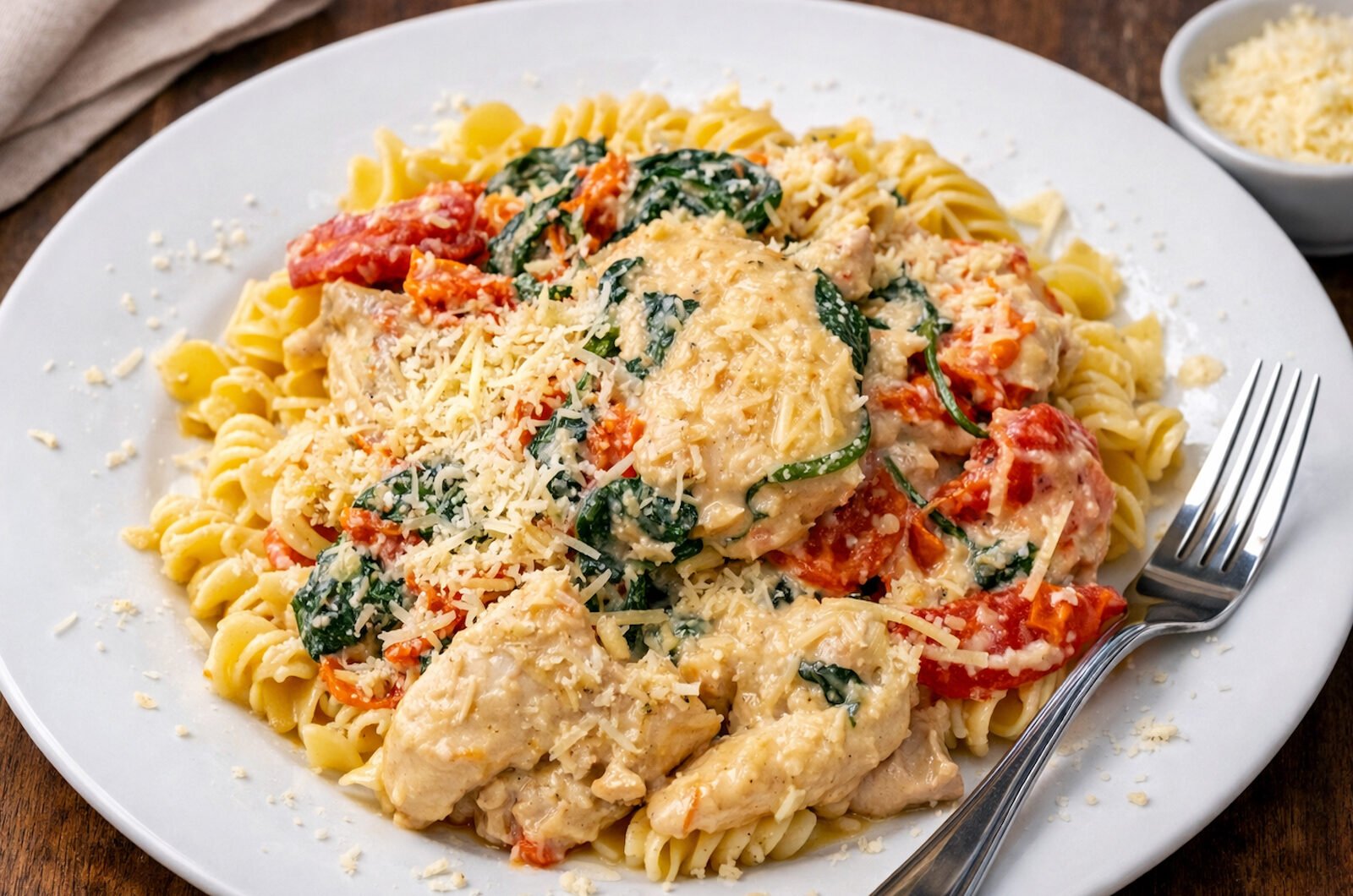 Creamy Semi-Dried Tomato & Chicken Pasta